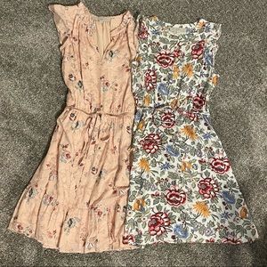EUC Bundle of 2 LOFT XS Floral Dresses
